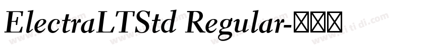 ElectraLTStd Regular字体转换
